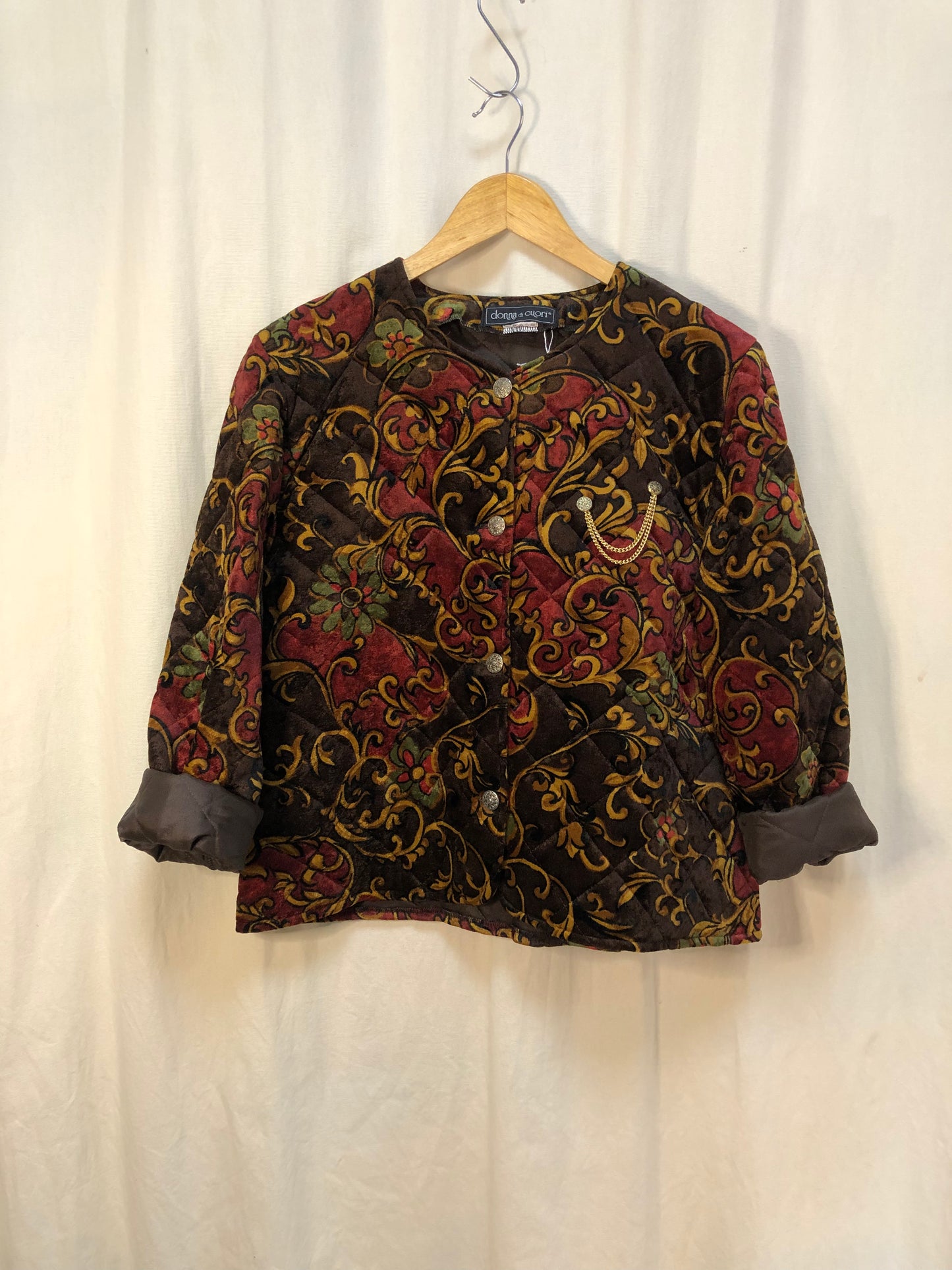 Veste en velours matelassée