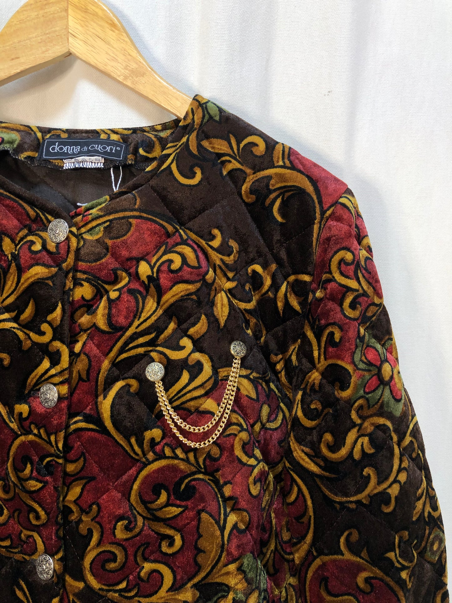 Veste en velours matelassée