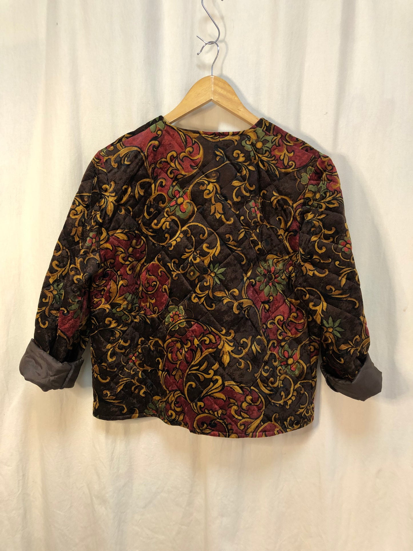 Veste en velours matelassée