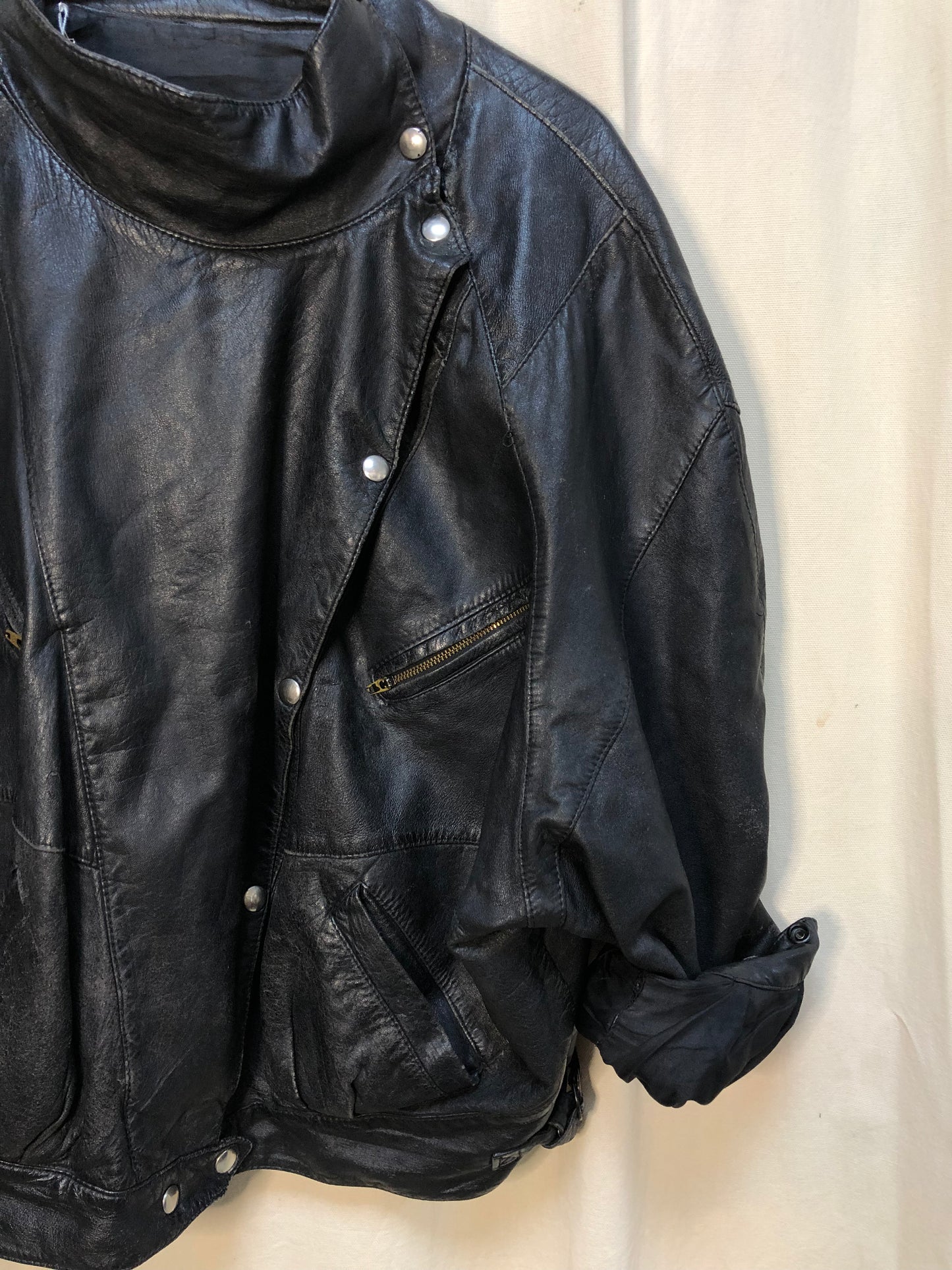 Veste en cuir vintage